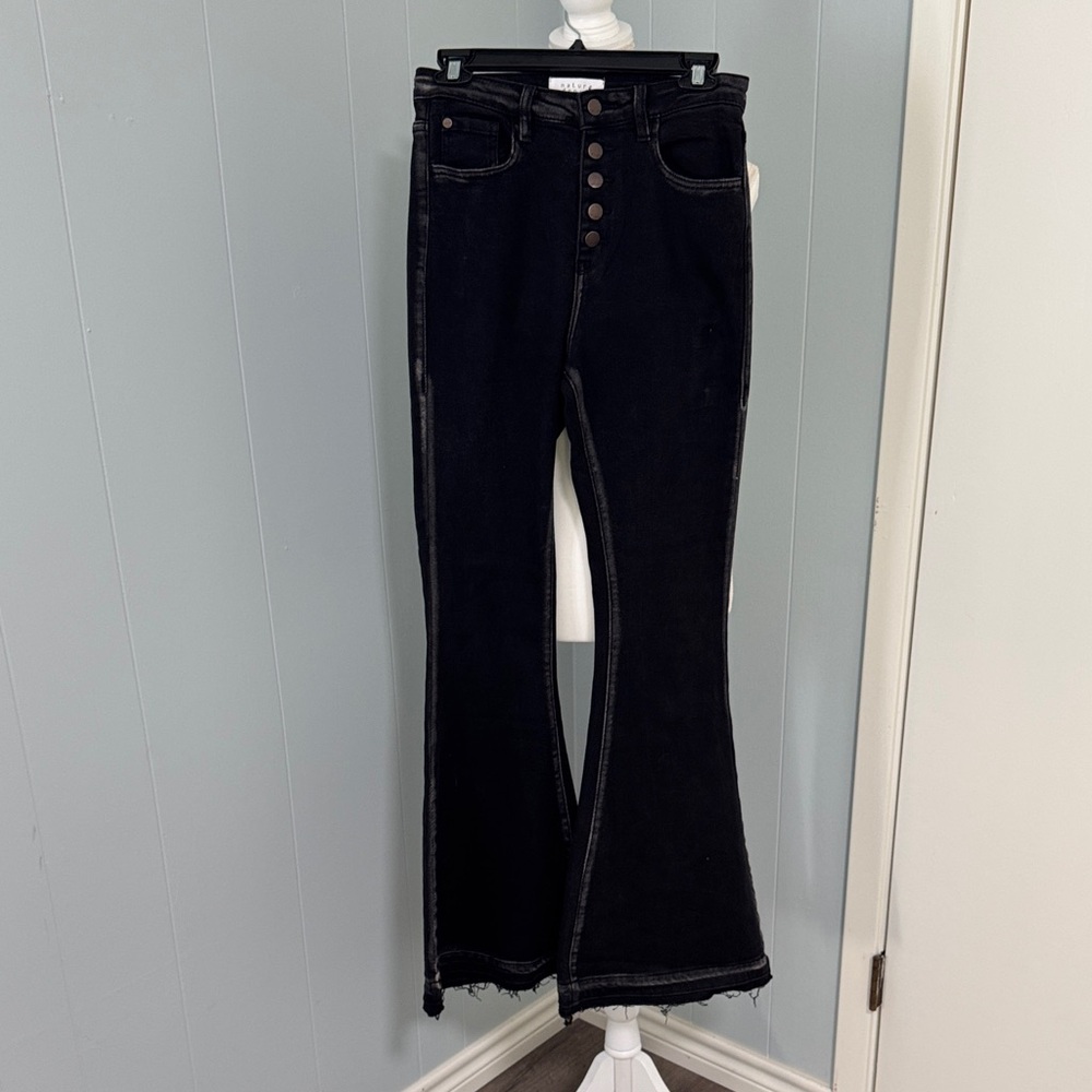 Nature Denim Black Flare Jeans